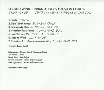 Brian Auger's Oblivion Express - Second Wind [Japan] (1972) [2006]