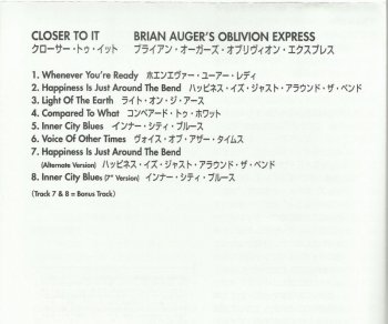 Brian Auger's Oblivion Express - Closer To It (1973) (Japan) [2006]
