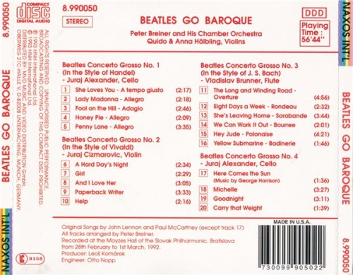 Peter Breiner and His Chamber Orchestra - Beatles Go Baroque (1993)