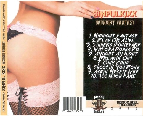 Sinful Kixx - Midnight Fantasy (1992) [Reissue 2016]
