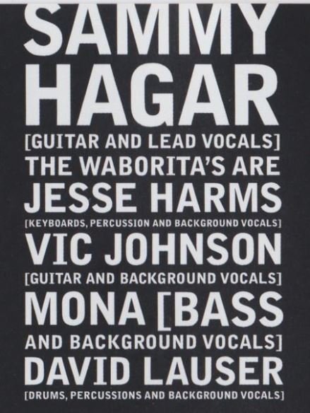 Sammy Hagar And The Wabo's - Live Hallelujah (2003)