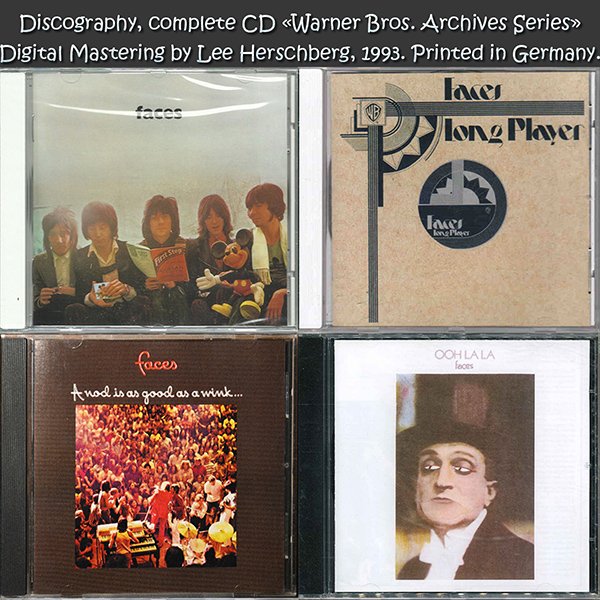 FACES «Discography 1970-1973» (4 x CD • Warner Bros. Archives • Issue 1993)