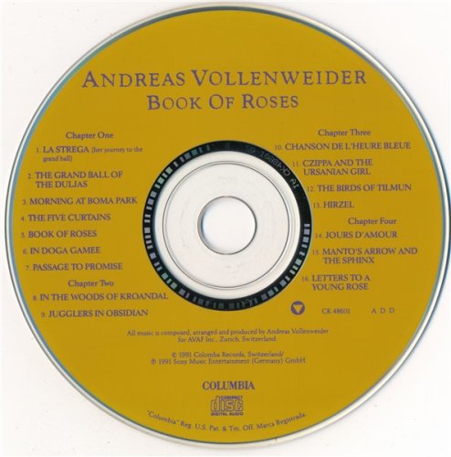 Andreas Vollenweider - Book Of Roses (Sixteen Episodes / Four Chapters) (1991)