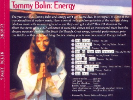 Tommy Bolin - Energy (1972) [Reissue 2000, Unofficial Release]
