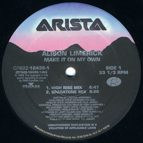 Alison Limerick - Make It On My Own (Vinyl, 12'') 1992