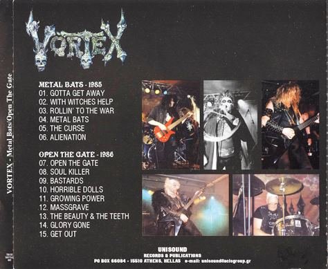Vortex - Metal Bats [EP] (1985) / Open The Gate (1986)