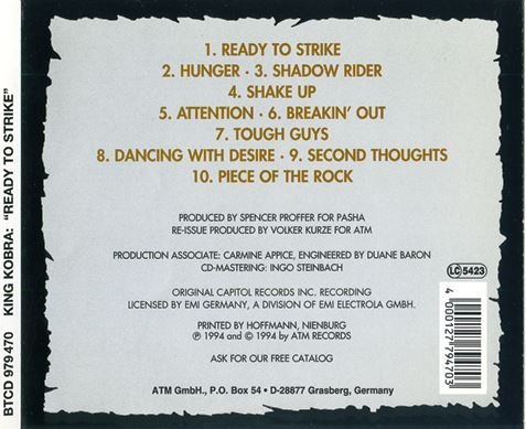 King Kobra - Ready To Strike (1985) [Reissue 1994]