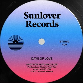 Andy Fox - Days of Love (feat. Miko Low) (Single) (2017)