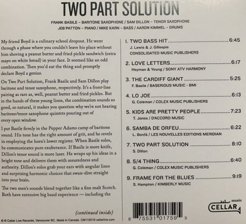 Frank Basile & Sam Dillon Quintet - 2 Part Solution [WEB] (2020) 