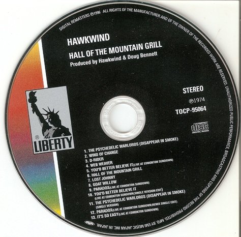 Hawkwind - Hall Of The Mountain Grill (1974)  [Japan Reissue 2010]