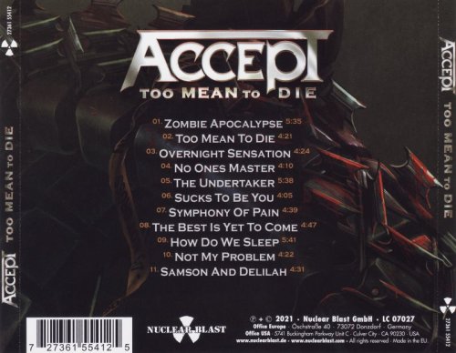 Accept - Too Mean To Die (2021)