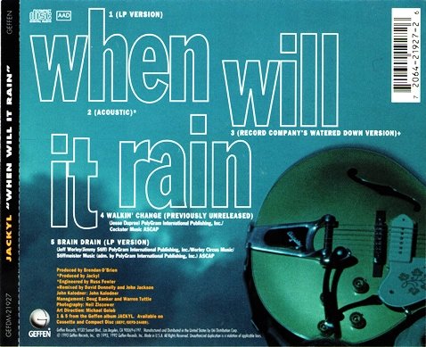 Jackyl - When Will It Rain (1993) [CDS]