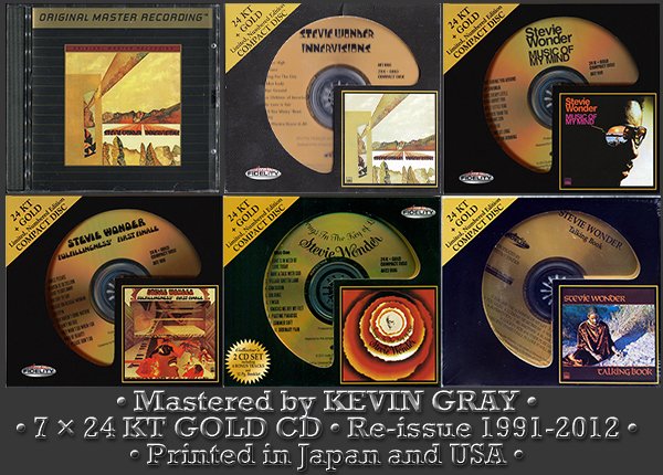 STEVIE WONDER «Golden Collection» (7 x 24KT Gold CD • Audio Fidelity • 1972-1976)