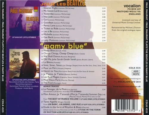 Paul Mauriat & His Orchestra - Paul Mauriat plays the Beatles & Mamy Blue (2014)