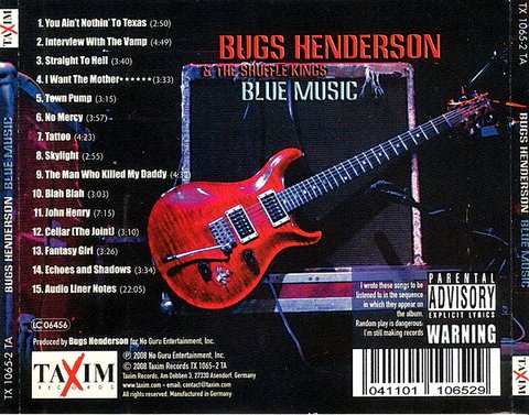 Bugs Henderson & The Shuffle Kings  - Blue Music (2008)