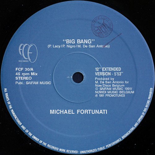 Michael Fortunati - Big Bang / Baby You (Vinyl, 12'') 1991