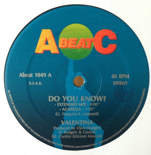 Valentina - Do You Know / Waste My Time (Vinyl, 12'') 1992