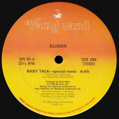 Alisha - Baby Talk (Special Remix) (Vinyl, 12'') 1985