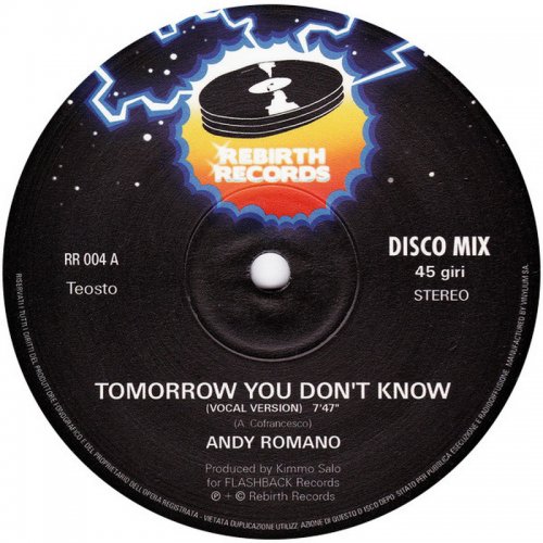 Andy Romano - Tomorrow You Don't Know / Lady Of Fire (Vinyl, 12'') 2010