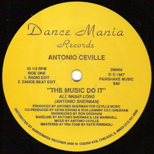 Antonio Ceville - The Music Do It (All Night Long) (Vinyl, 12'') 1987