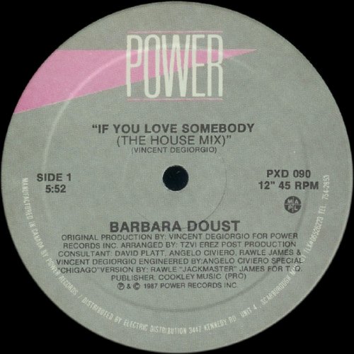 Barbara Doust - If You Love Somebody (Vinyl, 12'') 1987