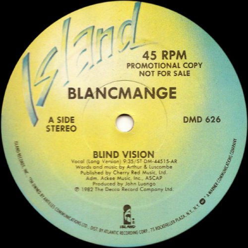 Blancmange - Blind Vision (Vinyl, 12'') 1983