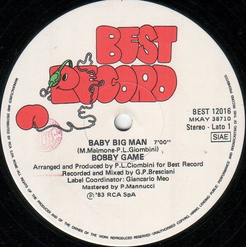 Bobby Game - Baby Big Man (Vinyl, 12'') 1983