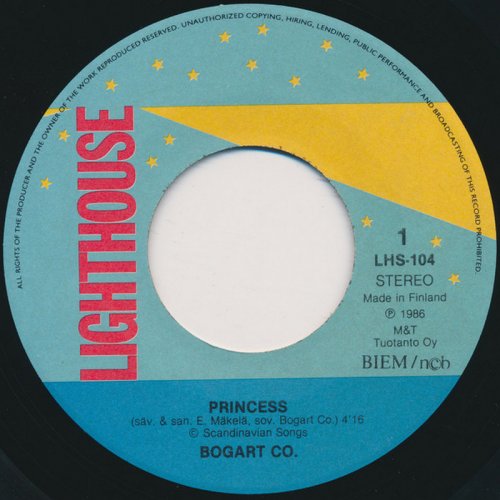 Bogart Co. - Princess (Vinyl, 7'') 1986