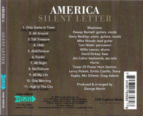 America - Silent Letter (1979) [Reissue 1997]