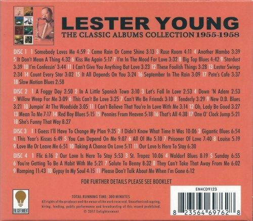 Lester Young - The Classic Albums Collection 1955-1958 (2017) 4CD
