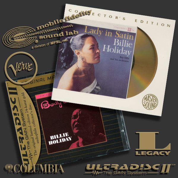 BILLIE HOLIDAY «Golden Collection» (2 x 24Kt Gold CD • SBM/MFSL • Issue 1995-1996)