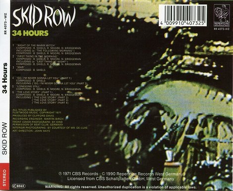 Skid Row - 34 Hours [Reissue 1990+2001] (1971)