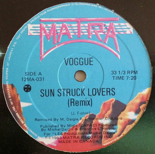 Voggue - Sun Struck Lovers (Vinyl, 12'') 1983