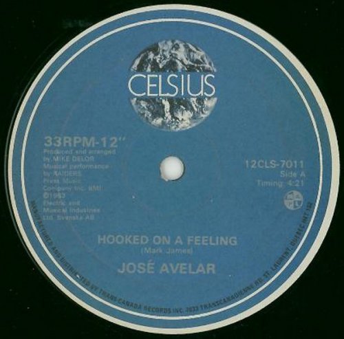 José Avelar - Hooked On A Feeling (Vinyl, 12'') 1983