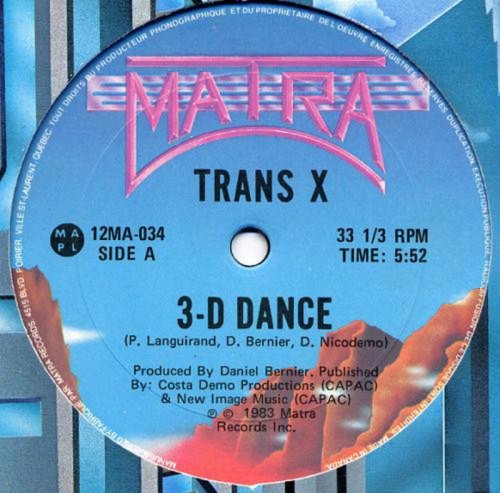 Trans X - 3-D Dance (Vinyl, 12'') 1983