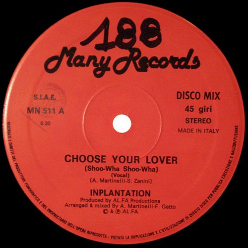 Implantation - Choose Your Lover (Shoo-Wha Shoo-Wha) (Vinyl, 12'') 1984