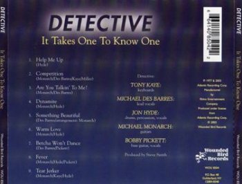 Detective - It Takes One To Know One 1977