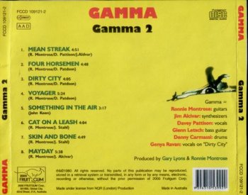 Gamma : © 1980 ''Gamma 2''(feat.Ronnie Montrose)