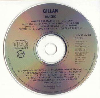 Gillan : © 1982 ''Magic'' (extra tracks)
