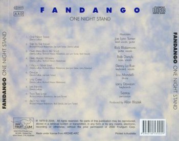 Fandango (Joe Lynn Turner) : © 1979 ''One Night Stand''