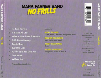 Mark Farner Band © - 1978 No Frills