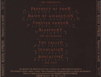 Insanity Reigns Supreme - Prophecy of Doom 2003