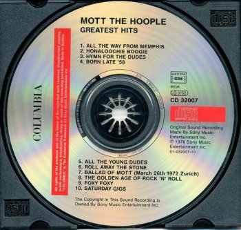 Mott The Hoople : © 1976 ''Greatest Hits''
