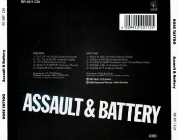 Rose Tattoo : © 1981''Assault And Battery''