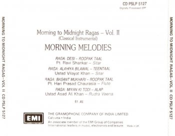 VA - Morning to Midnight Ragas vol. 2 - Morning Melodies 1989
