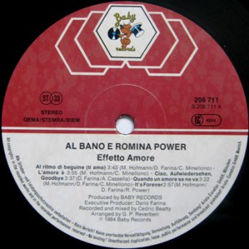 Al Bano & Romina Power - Effeto Amore - 1984 (Vinyl rip 16/44100)