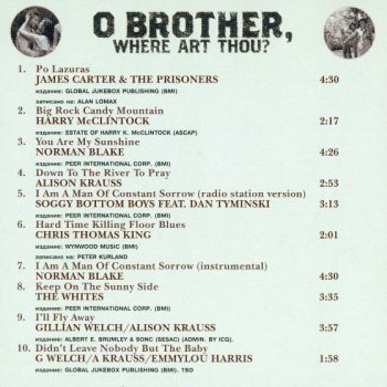 Various Artists: Music from the motion picture "O BROTHER, WHERE ART THOU?" (2000)