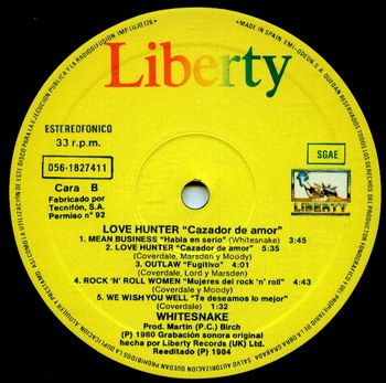 Whitesnake © - 1979 Lovehunter (Vinyl Rip 24/192)