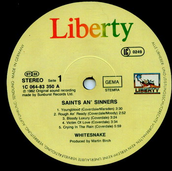 Whitesnake © - 1982 Saints & Sinners (Vinyl Rip 24/192)