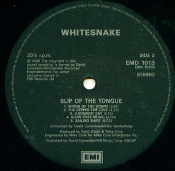 Whitesnake © - 1989 Slip of the Tongue (Vinyl Rip 24/192)